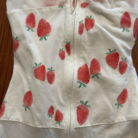 Happiest Baby Snoo Sack Sleep Sack Ivory Strawberries Size Small Baby Girl - Picture 10 of 10